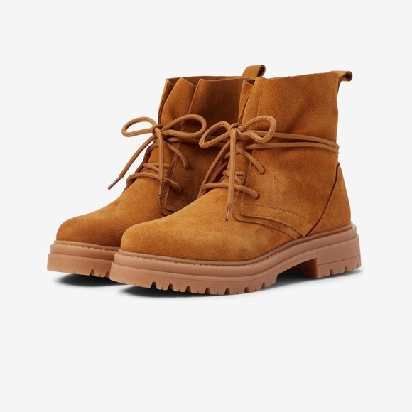 Steve Madden Lace Up Tahoe Boots Sz 9M In Tan Suede - Picture 2 of 7